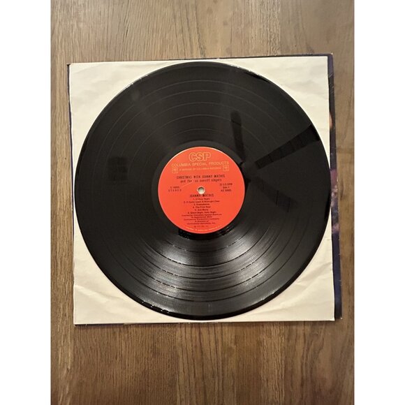 Christmas With Johnny Mathis & The Ray Conniff Singers Vinyl LP 1972 Pre-Owned - Picture 3 of 5